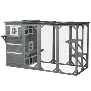Recinto per Gatti da Esterno Multi-Livello Sicuro con Porte Bloccabili per 2-3 Gatti - Gabbia per Animali Domestici - Product Image 1