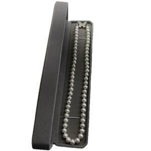 Collier de perles d'eau douce de 8-9 mm avec pendentif en forme de nœud, collier rond non nucléaire, bijoux délicats et élégants - Product Image 5