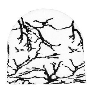 Beanies Hats Men Y2K Lightning <b>Pattern</b> Wool Acrylic <b>Knitted</b> Hat Streetwear Winter Warm Soft Stretch Skull Cap Retro Fashion - Product Image 1