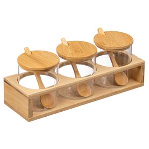 Wooden Tableware Storage Rack Single Tier Standing Type Multifunctional Rustic Kitchen Organizer with Cutlery and <b>Spice</b> <b>Holder</b> - Product Image 3