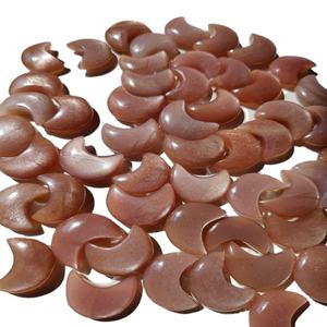 Piedra lunar tallada en oro rosa al por mayor, piedra solar, piedras preciosas de meditación Reiki, artesanías de piedra semipreciosa para curación energética, amor Feng - Product Image 1