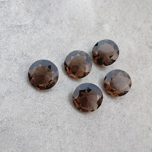 Quartz fumé naturel, taille facetée, forme ronde, pierre précieuse calibrée pour la fabrication de bijoux, toutes tailles en gros - Product Image 4