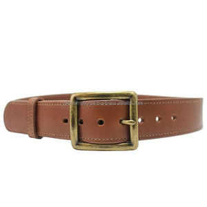 Cinturón de cuero de alta calidad para hombre con hebilla de latón, todos los colores, negro, marrón, bronceado, suministro al por mayor de La India - Product Image 4