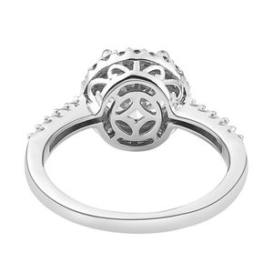Anillo de Compromiso con Diamante Cultivado en Laboratorio de 2.50 Ct, Claridad VS1, Color E, Oro Blanco de 10k, Corte Redondo, Certificado IGI, Estilo Halo Vintage para Mujer - Product Image 4