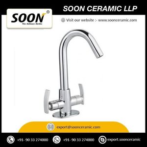 Central Hole Basin Mixer With <b>Swinging</b> Spout Brass Chrome Wall-Mounted 112 Pillar Cock <b>Single</b> Handle Modern Faucet Apartment - Product Image 2