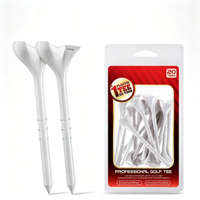 Tee de golf durable incliné à 10 degrés avec flèche de visée, tee en bois de 83 mm de long, 20 pièces/boîte, vente en gros, accessoire de golf d'usine