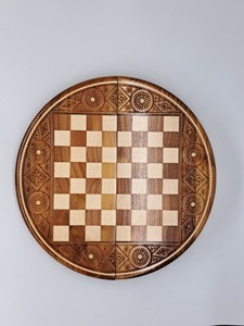 Nuevo diseño de ajedrez de madera con forma redonda, piezas de alta calidad, ideal para regalar, tablero de ajedrez de madera más vendido, de uso coleccionable. - Product Image 5