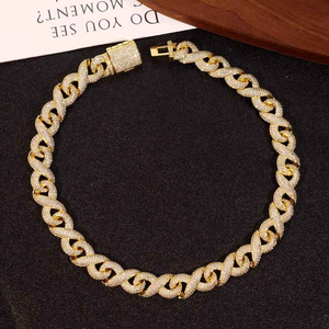 สร้อยคอเงินแท้ 925 ชุบโรเดียม ประดับเพชรโมอิสซาไนต์ ดีไซน์ Cuban Link หรูหรา สไตล์ฮิปฮอป ประกายระยิบระยับ คุณภาพพรีเมียม - Product Image 4