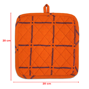 Porte-ustensiles de cuisine en coton 100% de haute qualité, 100% OEM, respectueux de l'environnement, doux, design à carreaux, fournisseur en Inde - Product Image 5