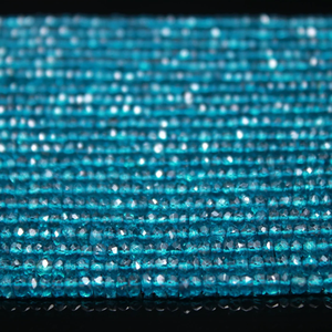 London <b>Blue</b> Topaz Beads 4-4*25mm 13 Inches Faceted Rondelle Strand For <b>Jewellery</b> Making - Product Image 2
