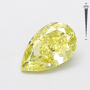 Diamante Cultivado en Laboratorio con Certificación IGI, Corte Pera Modificado de 1.03 CT, Color Amarillo Fantasía, Claridad VVS2, CVD LG 800611681 para Joyería ROYAL - Product Image 1