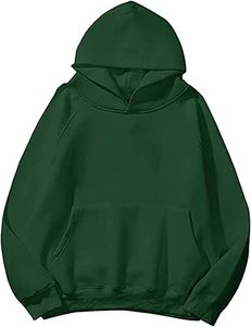 Sweat à capuche unisexe de chasse, couleur unie, manches longues, en coton, pull-over, pour l'automne, design uni teint pour adulte - Product Image 3