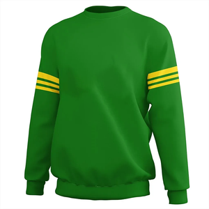 New Sorority Style Women Oversized Sweatshirt Yellow & Green Contrast 360 GSM Cotton <b>Fleece</b> Crewneck Greek Letter Streetwear - Product Image 1