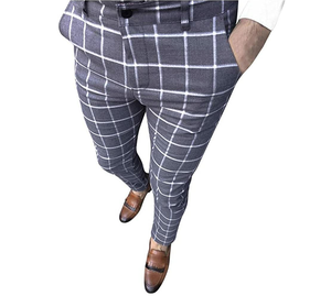 Nuevos Pantalones de Vestir a Rayas para Hombre, Corte Slim Fit, Formales de Negocios, Casuales de Oficina, Diseño Elegante y Moderno, OEM ODM - Product Image 2