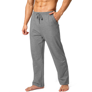 Nouvelle Arrivée Pantalon Homme Léger Évasé en Molleton Personnalisé à Motif Uni 100% Coton Coupe Droite - Product Image 1