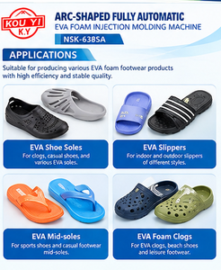 Machine de moulage par injection automatique de mousse EVA à 8 stations courbées pour semelles, chaussures, pantoufles et sandales en EVA - Product Image 5
