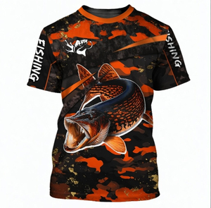 เสื้อยืดตกปลาผู้ชาย UPF 50 ระบายอากาศ แห้งเร็ว สีพื้น ออกแบบเองได้ ขายส่ง ไซส์ใหญ่ แขนสั้น ขายดีช่วงซัมเมอร์ - Product Image 6