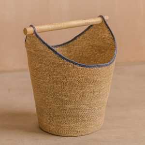 Woven Seagrass <b>Toilet</b> <b>Roll</b> Holder Eco Friendly Bathroom <b>Basket</b> with Handle Raw Storage Organizer Home Spa Wholesale Bulk B2B OEM - Product Image 1