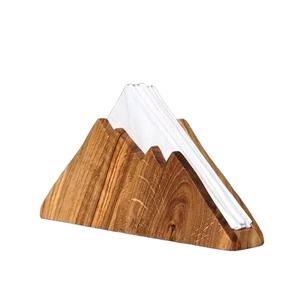 Porta Servilletas de Madera, Dispensador de Servilletas de Madera, Organizador de Estilo Rústico, Cajas de Pañuelos, Artesanías de Resina - Product Image 1