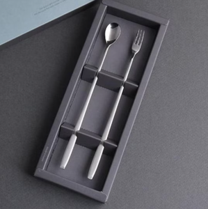 Ensemble de cuillères et fourchettes en métal moderne, finition miroir haute brillance, résistant à la rouille, couverts de camping au design minimaliste, réutilisables, ustensiles de voyage - Product Image 4