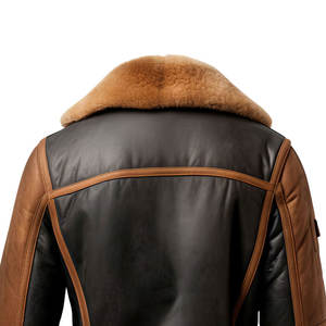 Hot Sale Best Price Leather Sheepskin <b>Sherpa</b> Jackets Top Quality Custom Color New Style Leather Sheepskin <b>Sherpa</b> Jacket For Man - Product Image 5
