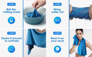Toalla de Enfriamiento Instantáneo con Logotipo Personalizado - Toalla Deportiva de Microfibra de Secado Rápido para Gimnasio, Correr, Yoga y Actividades al Aire Libre - Product Image 4