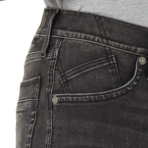 Shorts en jean baggy pour hommes, en coton, avec logo personnalisé brodé et imprimé, style streetwear, bords bruts, délavés à l'acide, haute qualité - Product Image 5