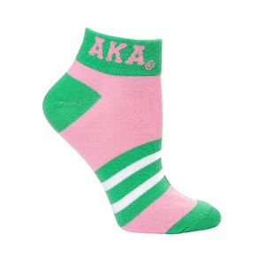 Green Pink Color <b>Block</b> Ankle Socks Soft Cotton Casual Socks Striped Design Comfortable Everyday Footwear Fashion Socks - Product Image 1