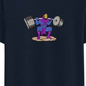 Camiseta de Manga Corta Azul Oscuro para Hombre con Estampado del Personaje Thanos Levantando la Barra, Cuello Redondo, Corte Regular, Algodón Jersey - Product Image 5