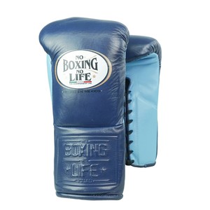 Dernier modèle No Boxing No Life, gants de boxe personnalisés à lacets noirs/dorés, gants de boxe professionnels pour arts martiaux - Product Image 5