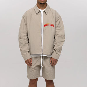 Conjunto de Pantalones Cortos y Chaqueta Cortavientos para Hombre, Ligeros, Tejido Reflectante, Transpirables y Cómodos, Trajes Deportivos Cortavientos para Hombre - Product Image 1