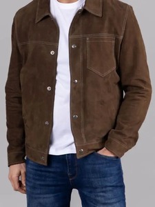 <b>Men</b>’s Seaton Brown <b>Suede</b> <b>Jacket</b> – Premium <b>Suede</b> Casual <b>Jacket</b> Classic Vintage Outerwear Wholesale Manufacturer - Product Image 2