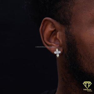 Moissanite <b>Diamond</b> Cross <b>Earrings</b> 925 Sterling Silver Stud <b>Earrings</b> for Women Sparkling Jewelry Gift - Product Image 6