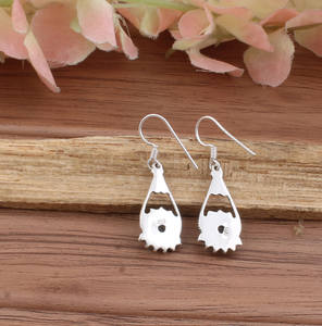 Boucles d'oreilles pendantes en calcédoine aqua naturelle, argent sterling 925, pierre précieuse bleue, femmes, véritable luxe, mariage, vente en gros - Product Image 4