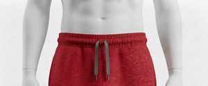 Shorts Bermuda Homme en Coton Rouge avec Cordon de Serrage, Couleur Unie, Décontracté, Taille Mi-Haute, Tricoté, Respirant, Coupe Classique - Product Image 4