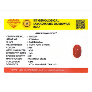 Natural Japanese Red Coral Oval Cabochon 3.8 Carat Loose Gemstone for Fine Jewelry - Product Image 4