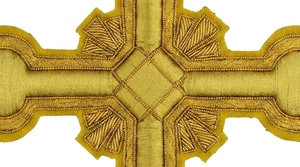 Badge Croix Maçonnique Brodé à la Main en Fil Métallique Doré, Accessoires de Régalia Personnalisés, Écusson pour Blazers, Vente en Gros - Product Image 2