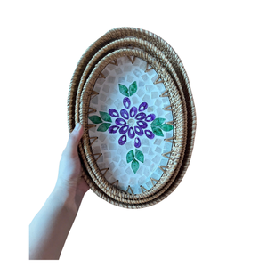 Panier en rotin ovale naturel du Vietnam, fabriqué à partir de rotin tressé, pour servir les aliments, présenter les plats, le rangement et la décoration intérieure. - Product Image 4
