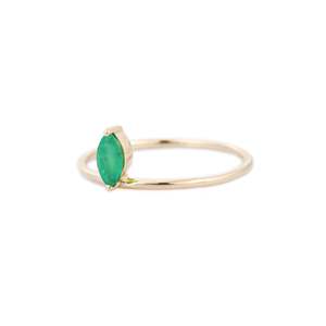 14K Gold Statement Constellation Ring with Natural Emerald - Product Image 3