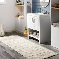 Tapis en laine blanche épaisse fait sur mesure, tissé à la main, style scandinave, disponible en toutes tailles, ajout chaleureux à votre intérieur