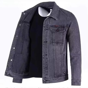 แจ็คเก็ตยีนส์วินเทจแบบซักแล้ว คุณภาพสูง เสื้อผ้าเดนิม สไตล์อเมริกัน สตรีทแวร์ ดีไซน์สั่งทำพิเศษ แฟชั่นแจ็คเก็ตสำหรับผู้ชาย - Product Image 6