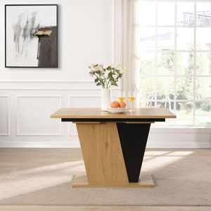 Tavolo da Pranzo Allungabile Moderno da 61,81 Pollici con Vano Portaoggetti Integrato, Struttura in Metallo Robusto e Base in MDF - Product Image 2