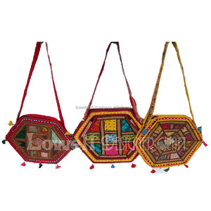 BohoMain India Ethnic <b>Star</b> Shape <b>Mirror</b> Work Women's Messenger Bag Vintage Boho Purse Handmade Recyclable Eco Friendly Crossbody - Product Image 5