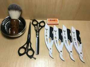 Navaja de Afeitar de Hoja Recta de Acero Inoxidable con Mango de Madera, Cuchillo de Afeitar Profesional para Barbería, para Hombres, Uso Comercial y Doméstico - Product Image 4