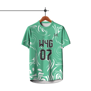Maillots de football personnalisés pour hommes, 100% polyester, tissu en maille respirant, antibactérien, séchage rapide, maillots imprimés par sublimation - Product Image 2