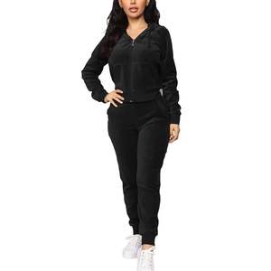 Ensemble de survêtement pour femme, deux pièces, tissu doux, respirant, coupe décontractée, pour la salle de sport, l'entraînement, la marche et les tenues décontractées quotidiennes, tendance - Product Image 5