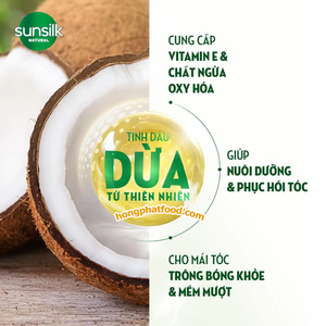 Après-shampoing réparateur Sunsilk Natural Coconut Mint 330ml pour tous types de cheveux, soin du cuir chevelu, soin des cheveux - Product Image 3