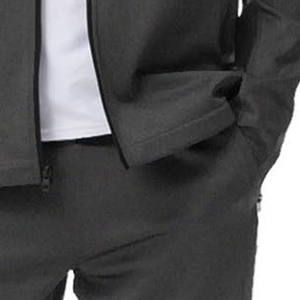 Ensemble de survêtement d'hiver pour homme le plus vendu : veste zippée et pantalon de jogging, logo personnalisé, couleur unie, respirant, séchage rapide, vêtements de sport athlétiques - Product Image 3