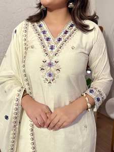 เสื้อปักลายผ้าวิสคอสผ้าไหมผ้าคอตตอนชุดปาร์ตี้พื้นเมืองพื้นเมือง - Product Image 5