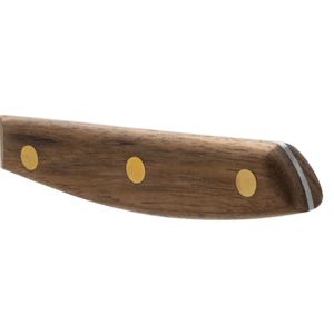 Cuchillos Multiusos Plateados con Mango de Madera Marrón, Hoja Recta con Punta Afilada y Remaches Metálicos para Cocina, Frutas y Verduras - Product Image 3